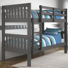 Load image into Gallery viewer, Mission Grey Twin/Twin Bunkbeds
