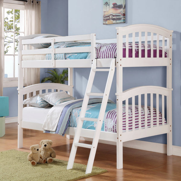 White Mission Twin/Twin Bunkbed