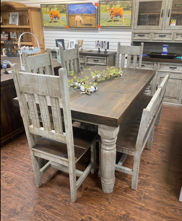 Weathered Barn 6' Dining Set – RusticHome-Furniture